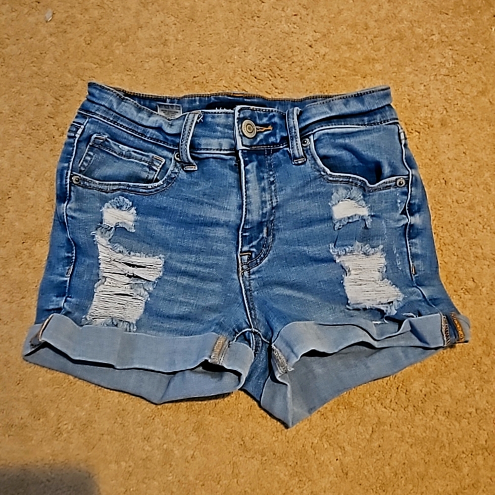 High-rise jean shorts